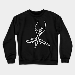 pen is stronger than knife Crewneck Sweatshirt